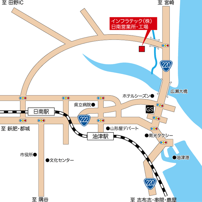 日南営業所地図