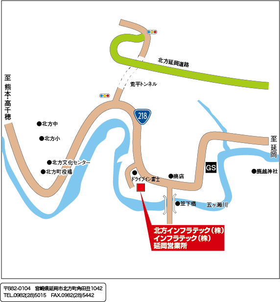 延岡営業所地図