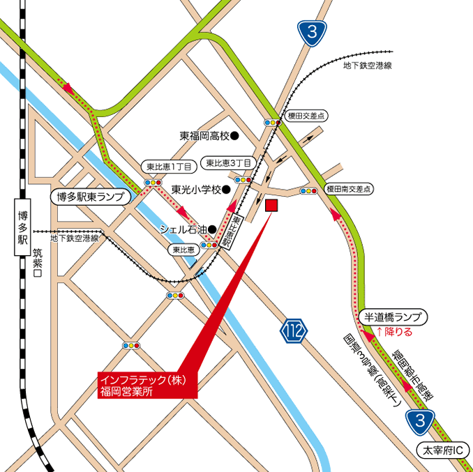 福岡営業所地図