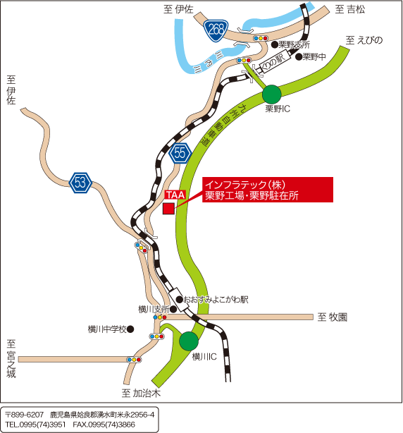 栗野工場地図